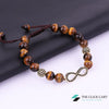 TCC™ Brown Tiger Eye Stone Infinity Charm Bracelet